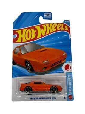 Hot Wheels 89 Mazda RX7 FC3S Orange HW J Imports Diecast New